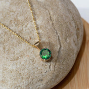 Silver Pendant Necklace, 18k Gold Plated